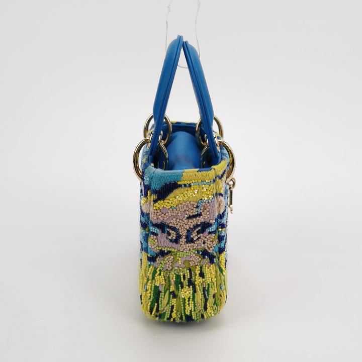 Dior Multicolour Beaded Lady Dior Micro Bag