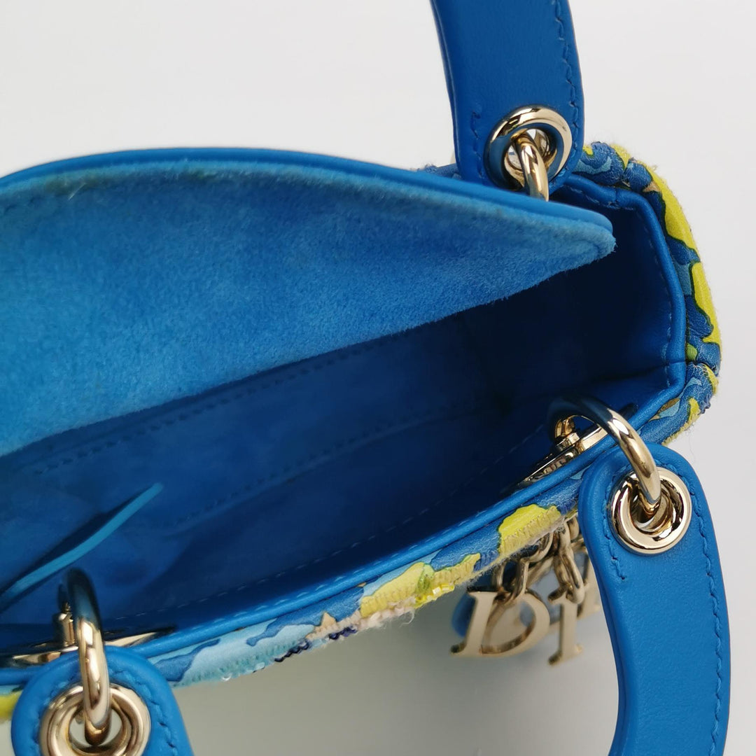 Dior Multicolour Beaded Lady Dior Micro Bag