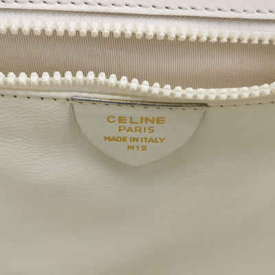 Celine Vintage White Kelly Bag With Gold Hardware