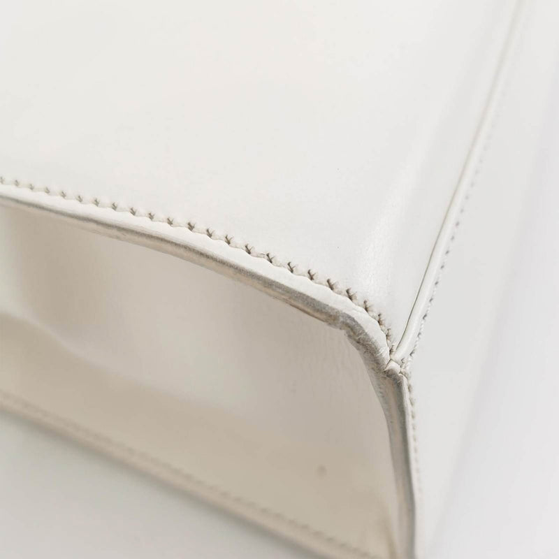 Celine Vintage White Kelly Bag With Gold Hardware