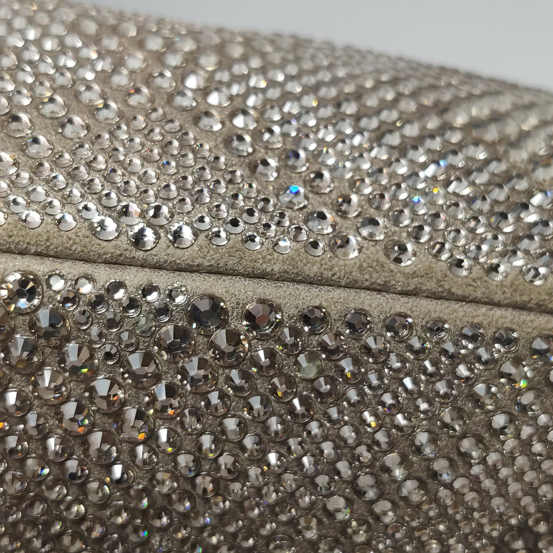 Chanel 2015 Swarovski Crystals Classic Square Mini Flap Bag Beige Gold Hardware (2017 – 2018)