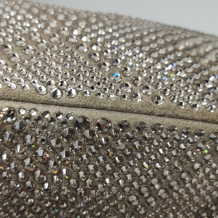 Chanel 2015 Swarovski Crystals Classic Square Mini Flap Bag Beige Gold Hardware (2017 – 2018)