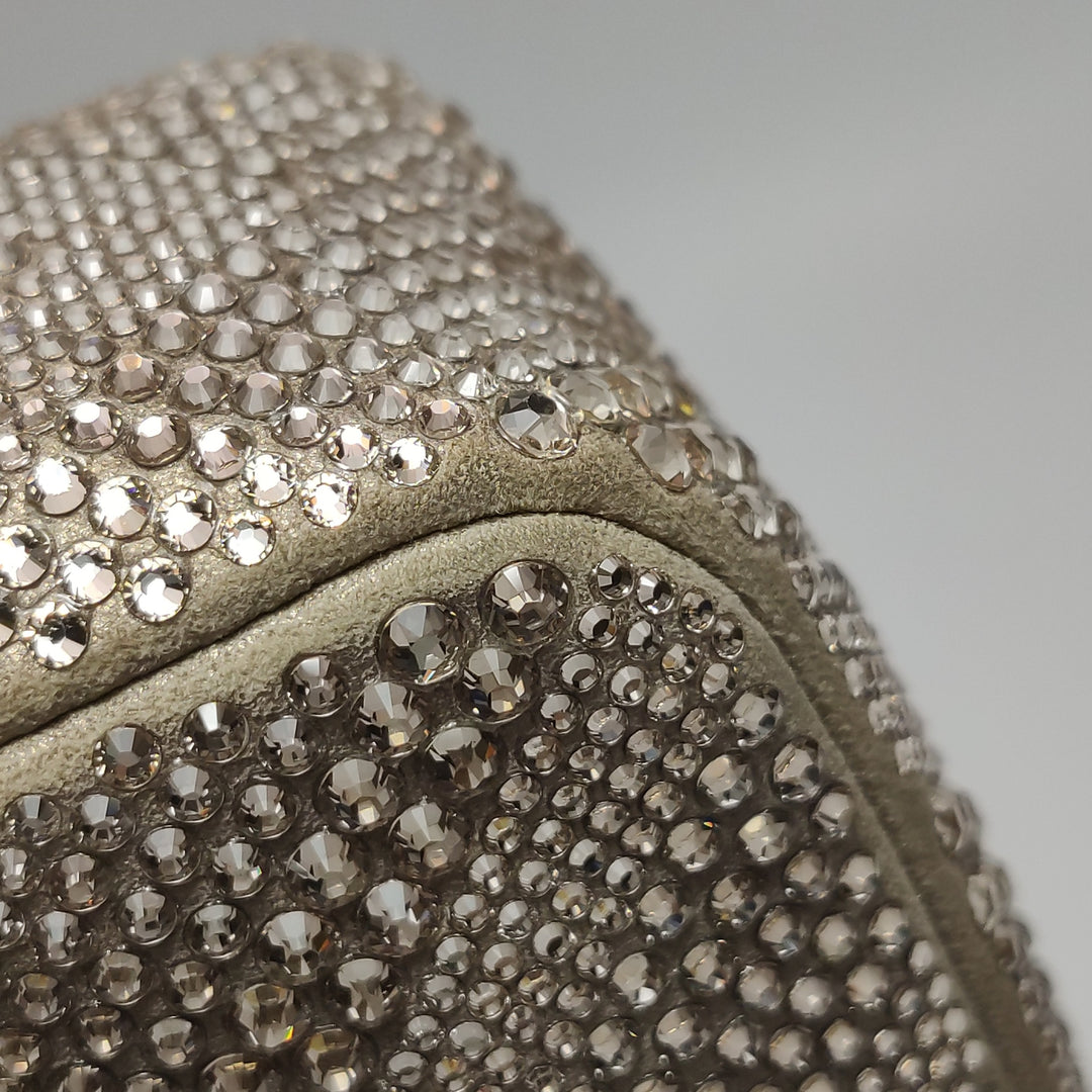 Chanel 2015 Swarovski Crystals Classic Square Mini Flap Bag Beige Gold Hardware (2017 – 2018)