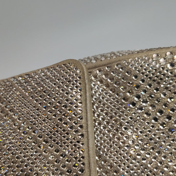 Chanel 2015 Swarovski Crystals Classic Square Mini Flap Bag Beige Gold Hardware (2017 – 2018)