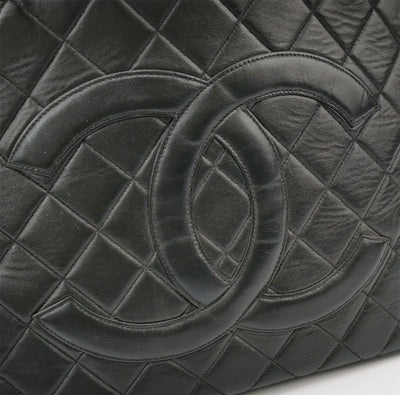 Chanel *Vintage* Medallion Tote Bag in Black Lambskin Leather with Gold Hardware 2000 - 2002
