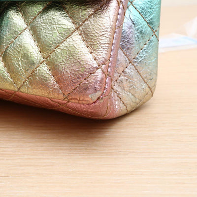 Chanel Rainbow Reissue 2.55 Flap Bag Quilted Multicolour Metallic Goatskin Mini 20cm 2021