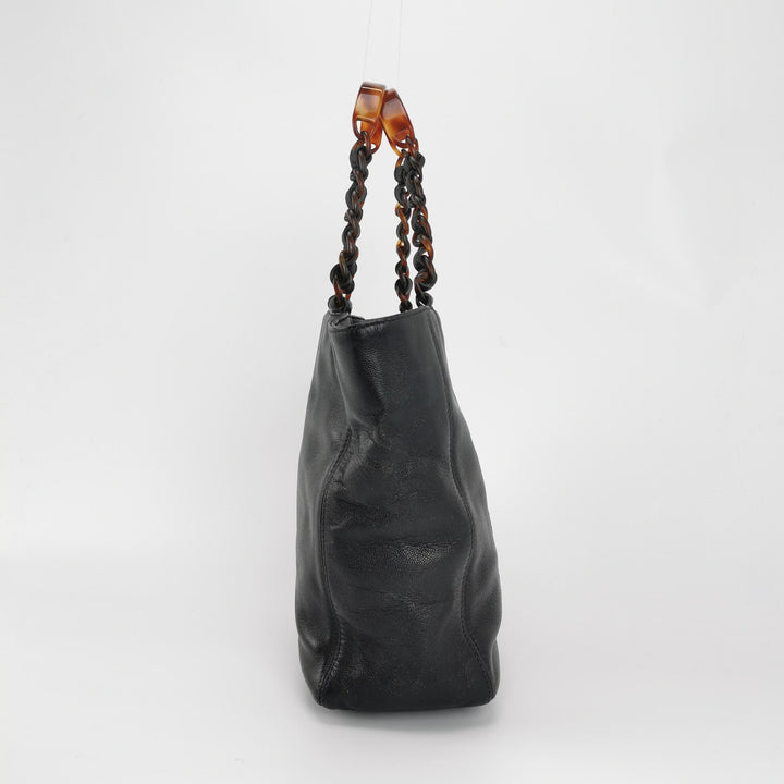Chanel Vintage Chain CC Tote Black