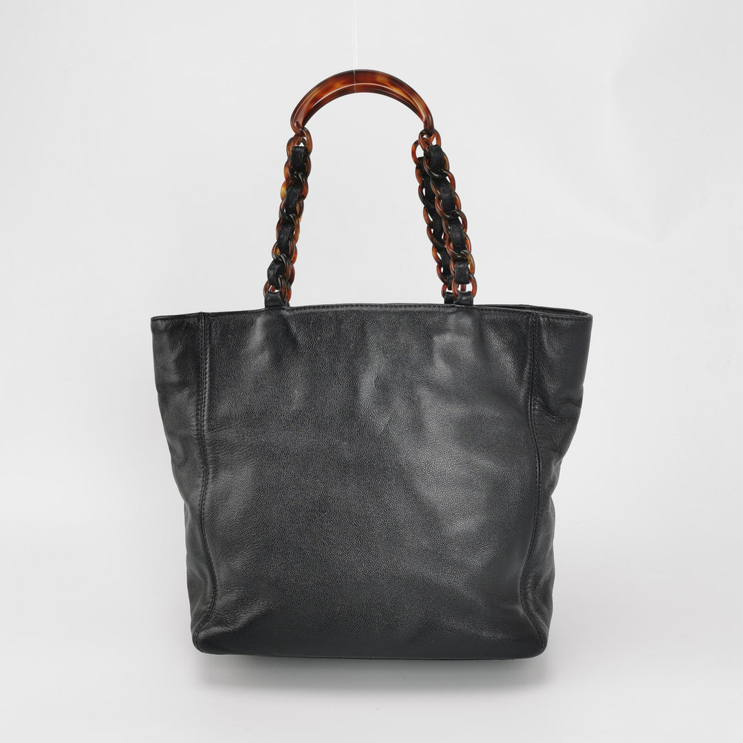 Chanel Vintage Chain CC Tote Black