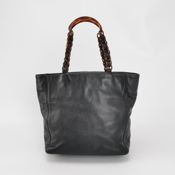 Chanel Vintage Chain CC Tote Black