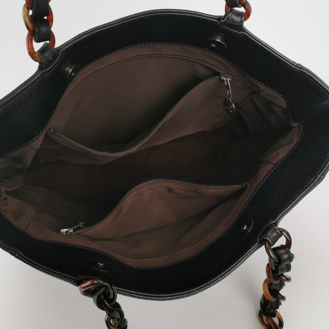 Chanel Vintage Chain CC Tote Black