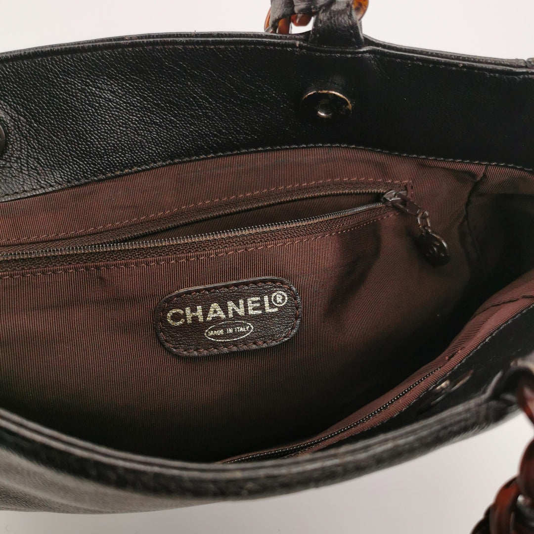 Chanel Vintage Chain CC Tote Black