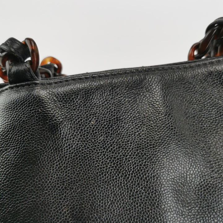 Chanel Vintage Chain CC Tote Black
