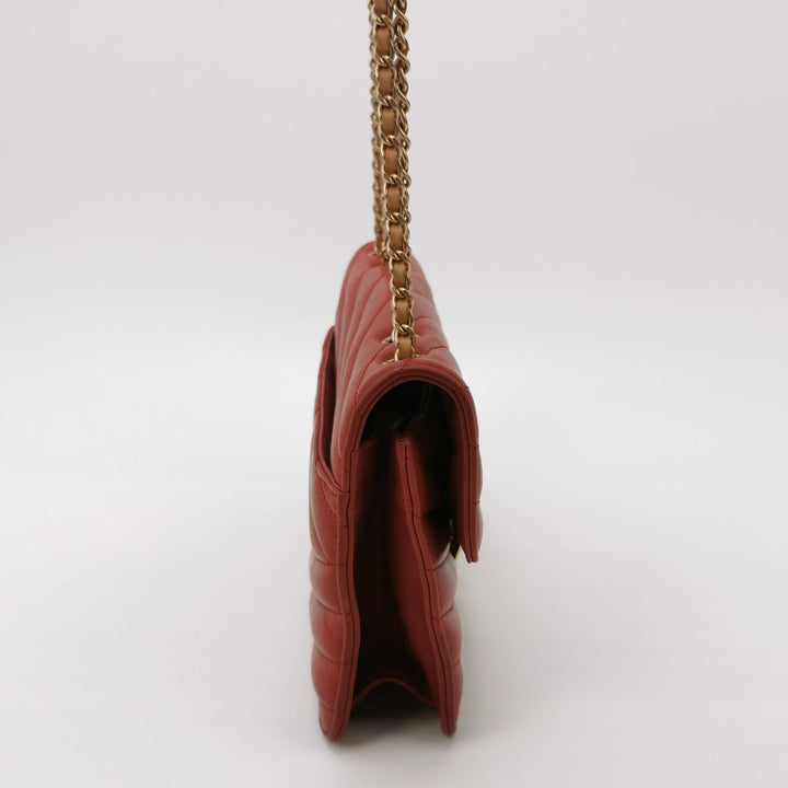 Chanel Gabrielle Flap Bag Red Leather