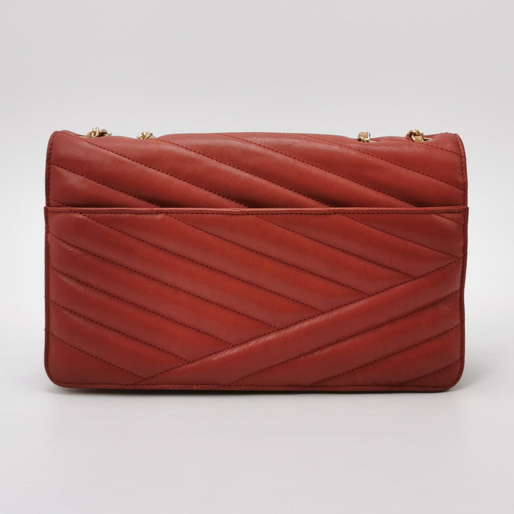 Chanel Gabrielle Flap Bag Red Leather