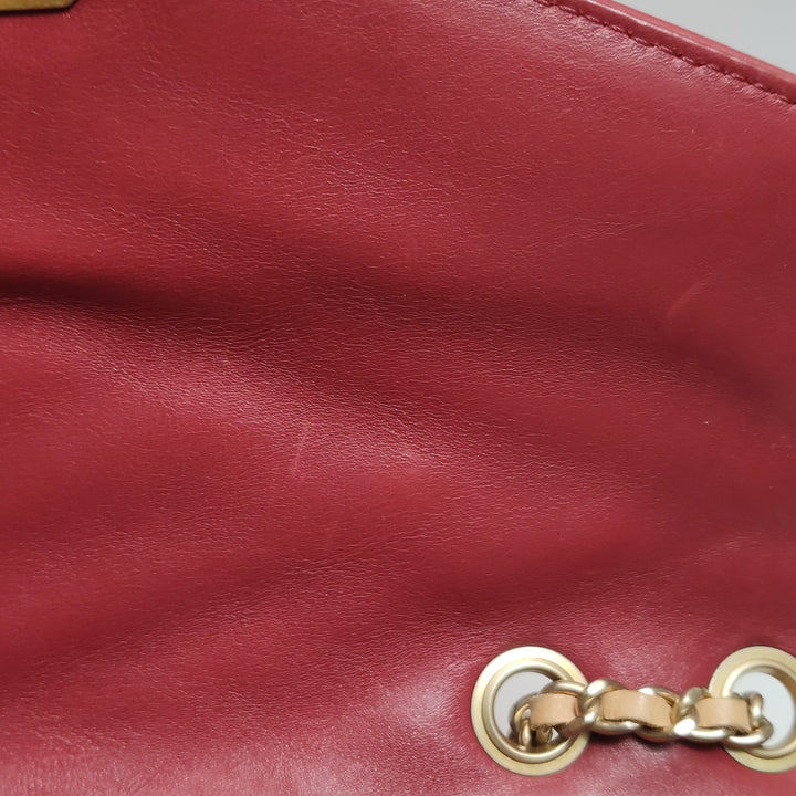 Chanel Gabrielle Flap Bag Red Leather