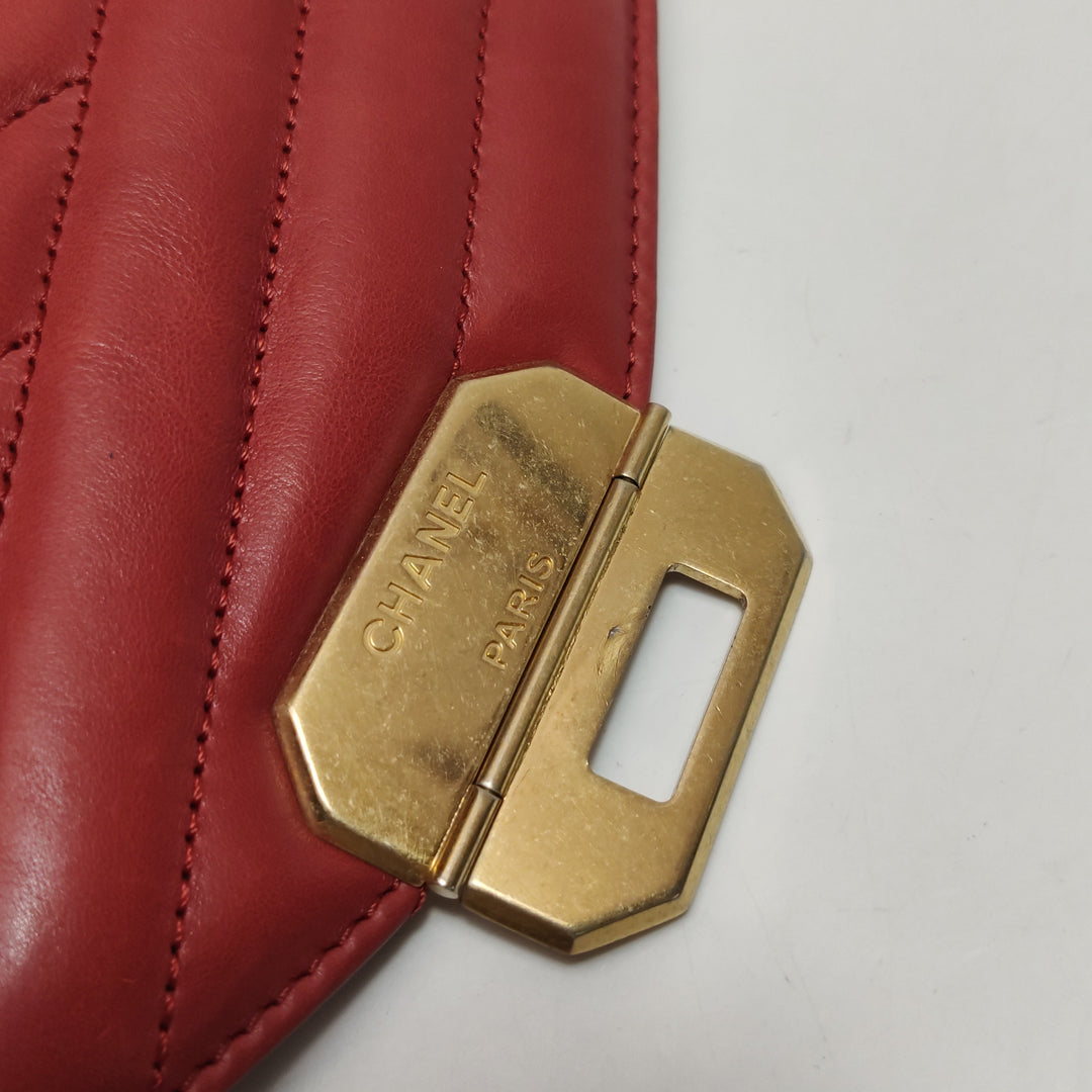 Chanel Gabrielle Flap Bag Red Leather