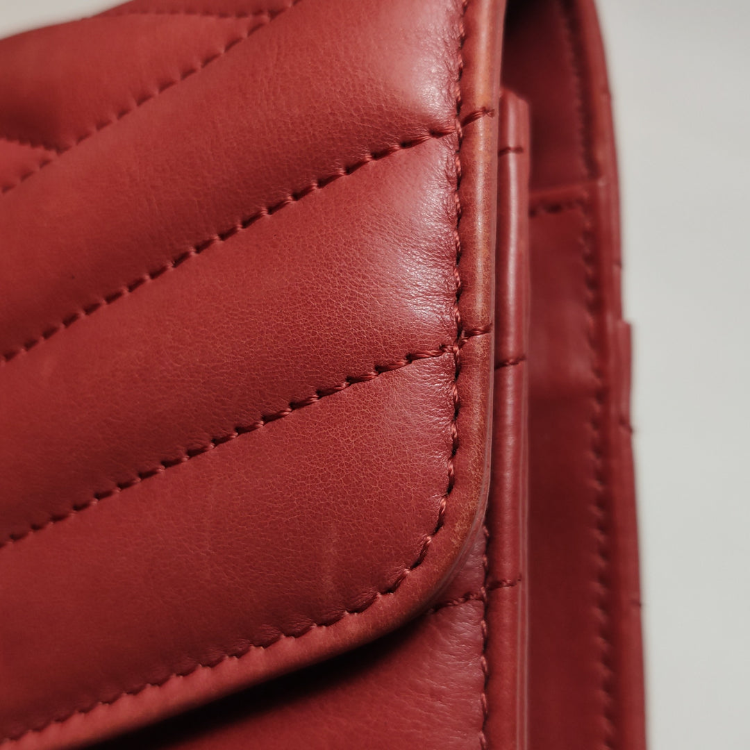 Chanel Gabrielle Flap Bag Red Leather