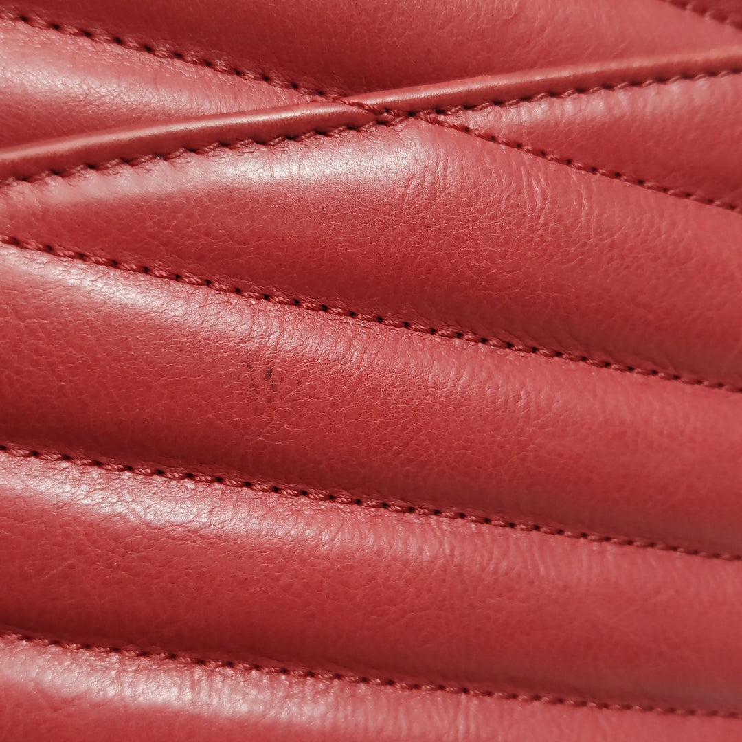 Chanel Gabrielle Flap Bag Red Leather