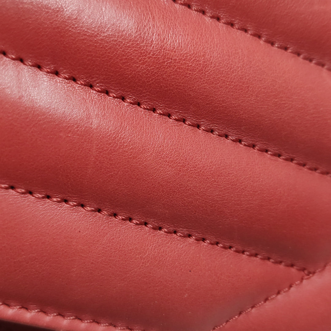 Chanel Gabrielle Flap Bag Red Leather