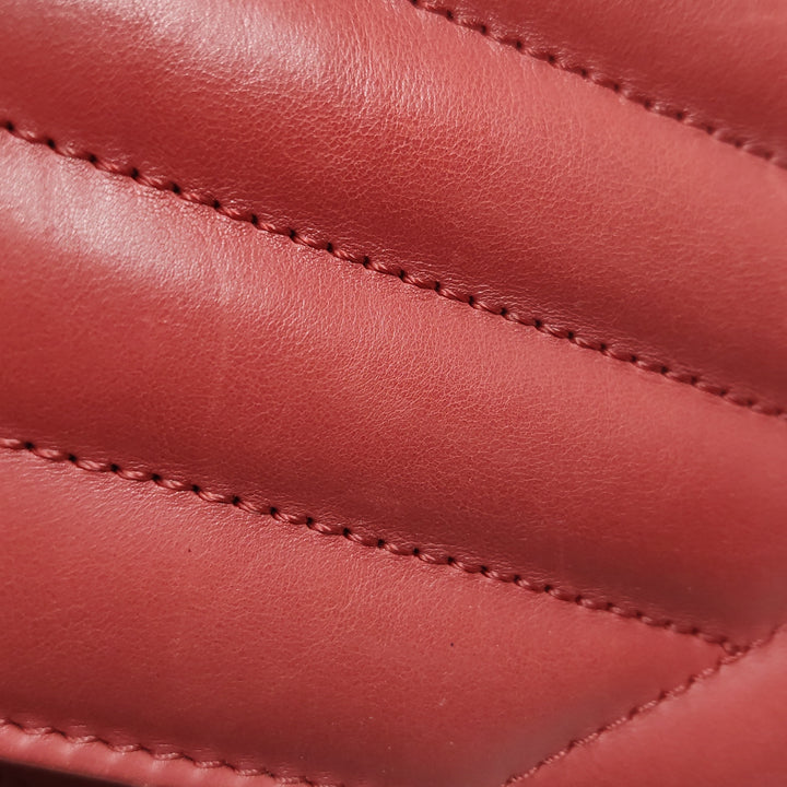 Chanel Gabrielle Flap Bag Red Leather