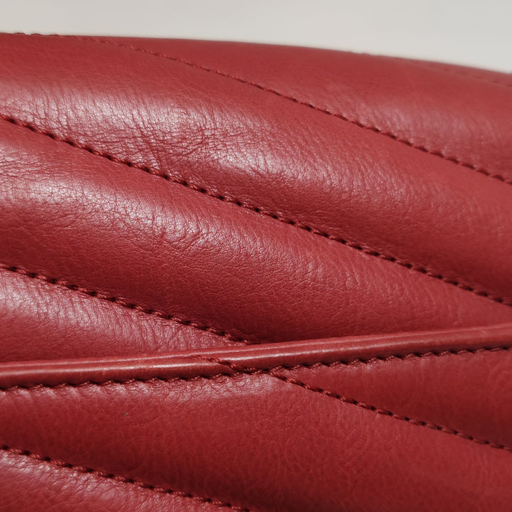 Chanel Gabrielle Flap Bag Red Leather