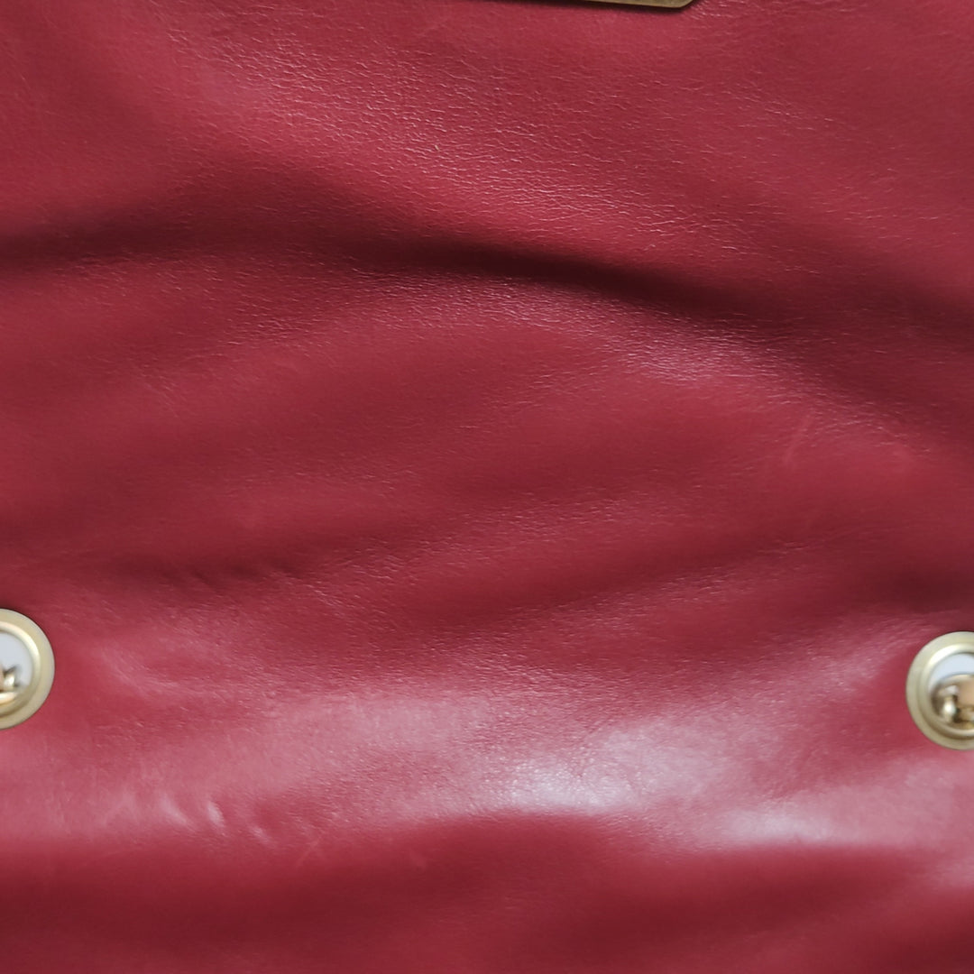 Chanel Gabrielle Flap Bag Red Leather