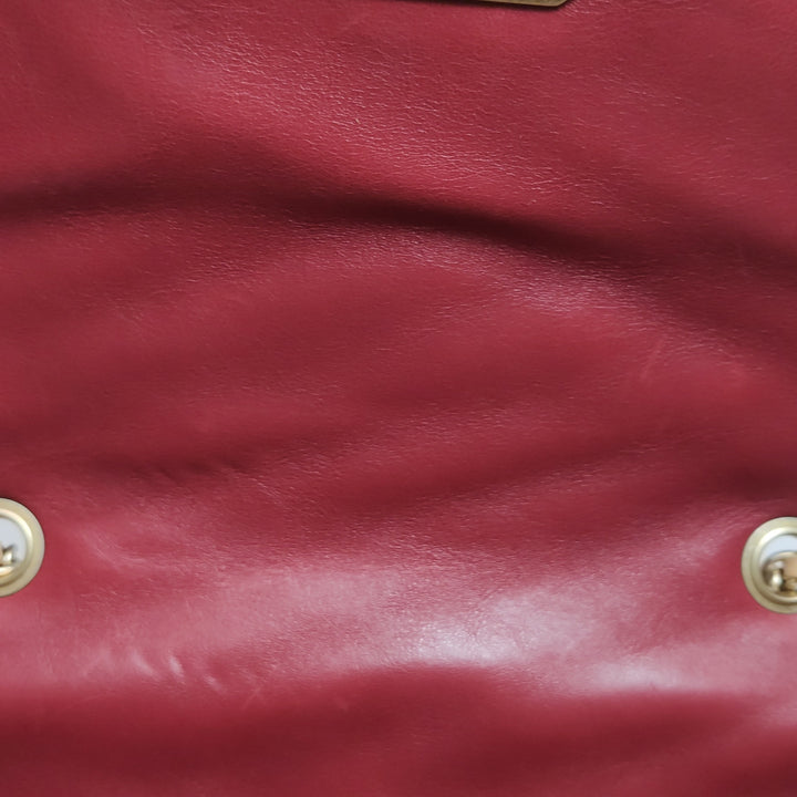 Chanel Gabrielle Flap Bag Red Leather