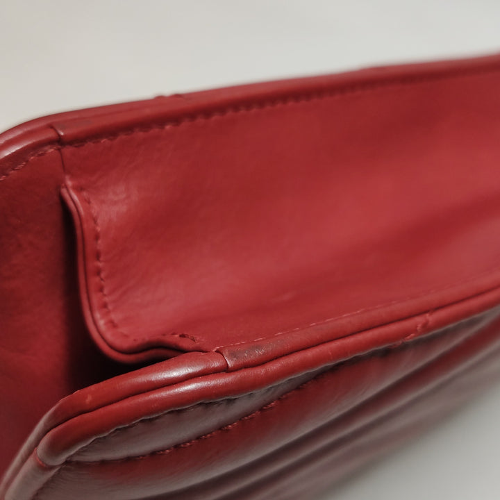 Chanel Gabrielle Flap Bag Red Leather