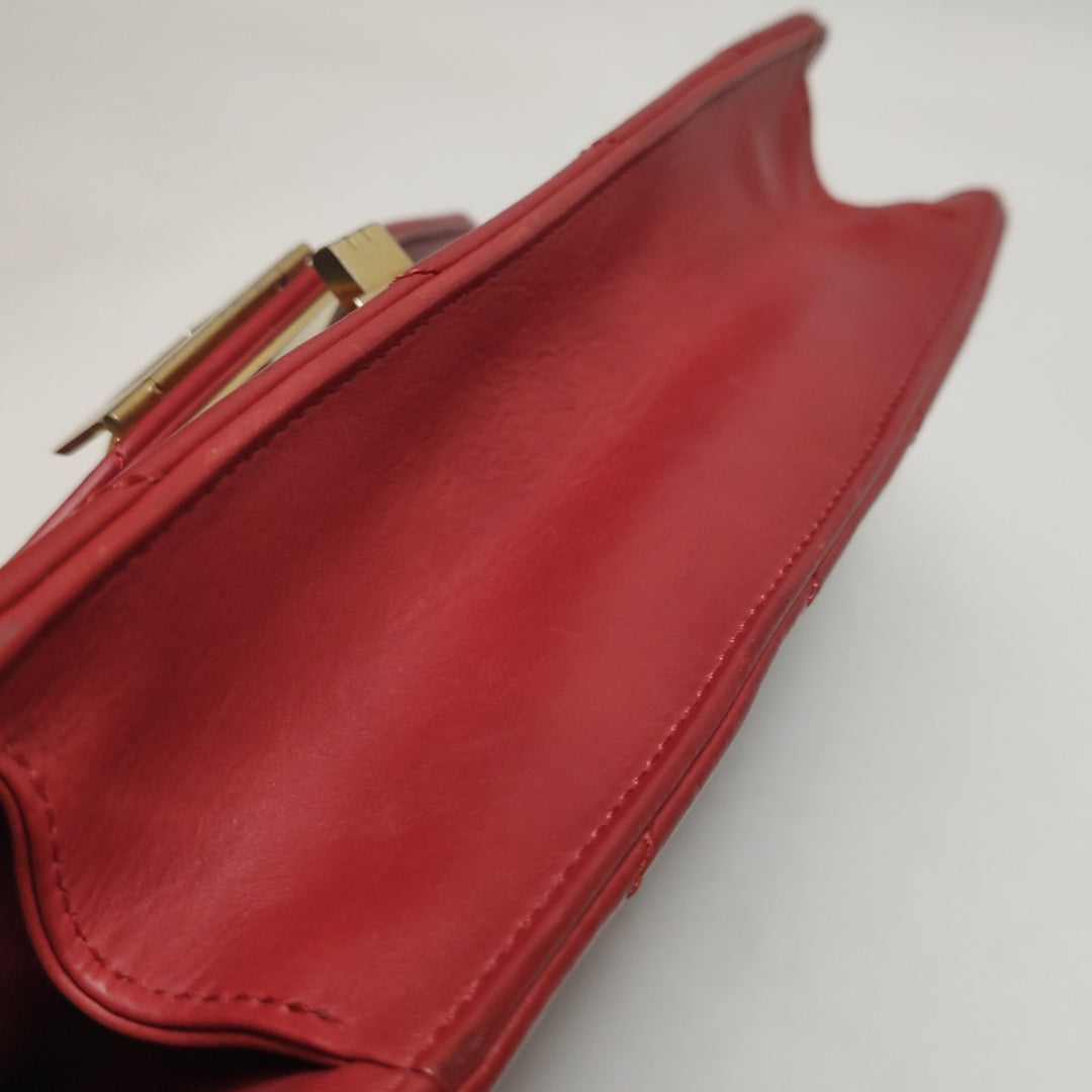 Chanel Gabrielle Flap Bag Red Leather