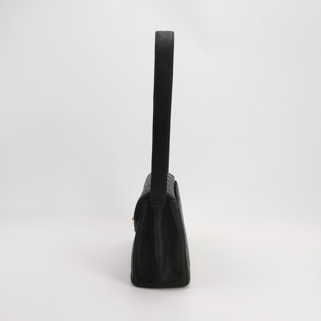 Chanel Vintage Caviar Kelly Classic Shoulder Bag