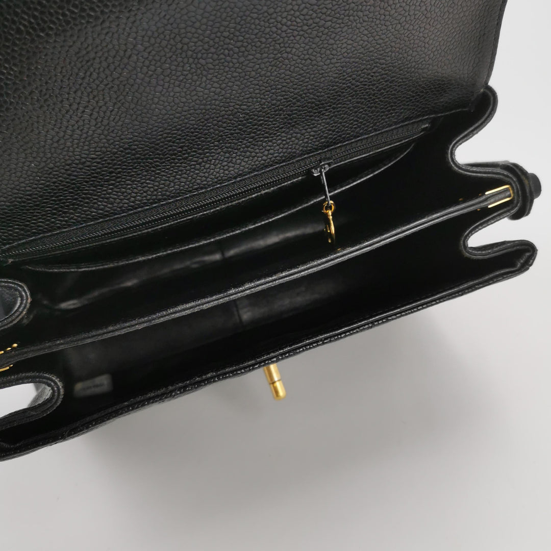 Chanel Vintage Caviar Kelly Classic Shoulder Bag