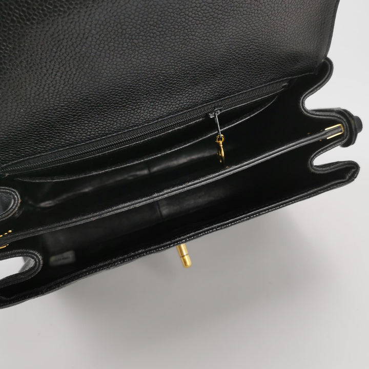 Chanel Vintage Caviar Kelly Classic Shoulder Bag