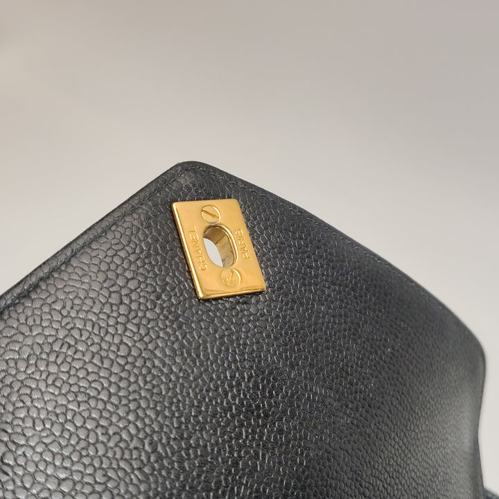 Chanel Vintage Caviar Kelly Classic Shoulder Bag