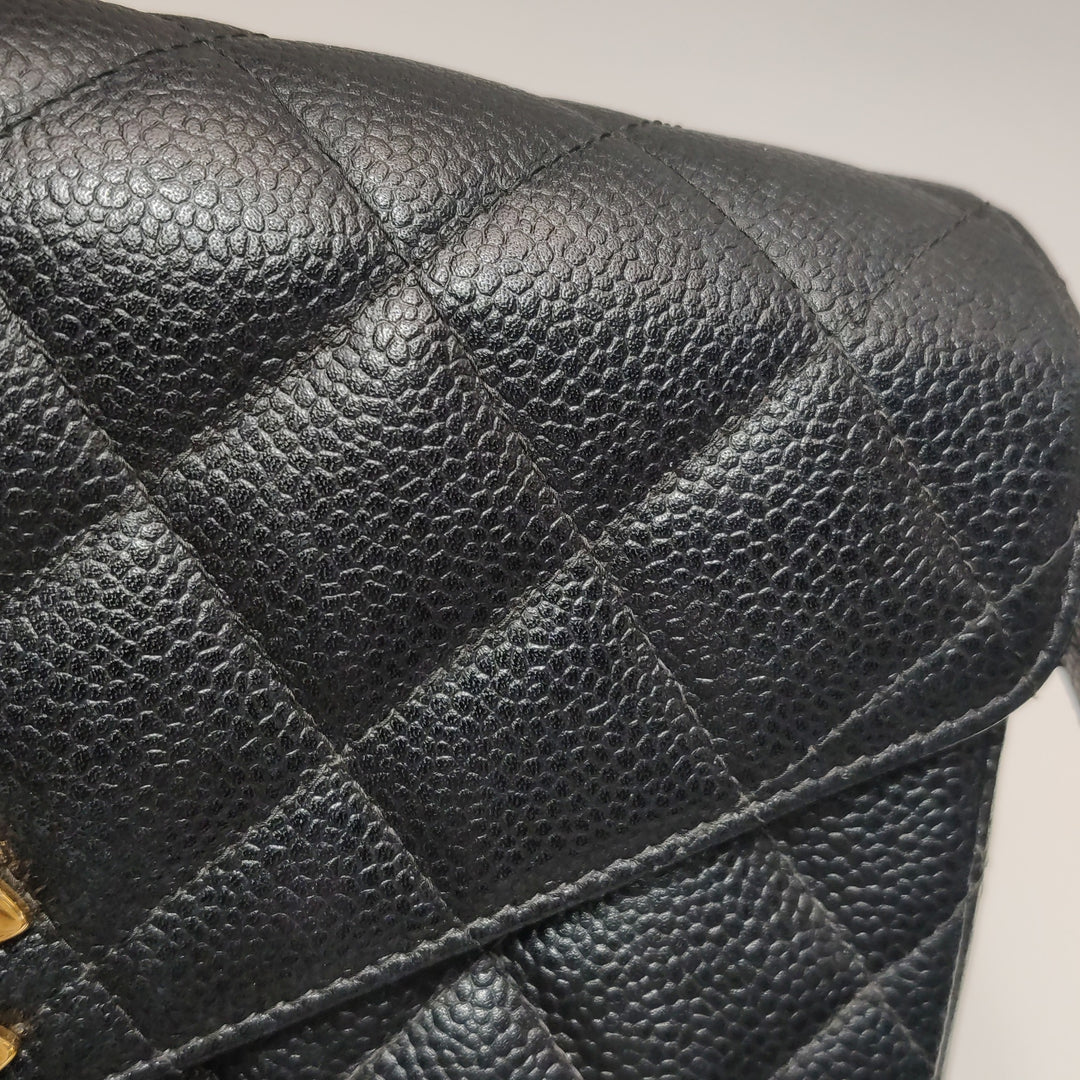 Chanel Vintage Caviar Kelly Classic Shoulder Bag