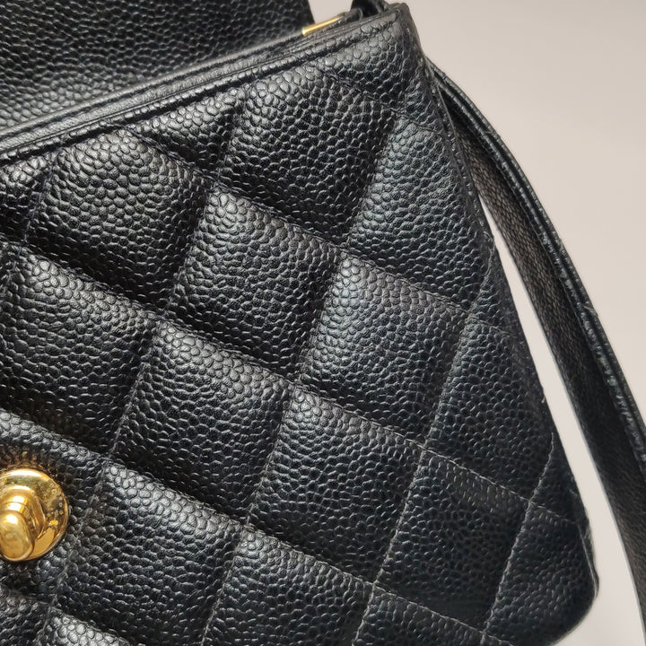 Chanel Vintage Caviar Kelly Classic Shoulder Bag
