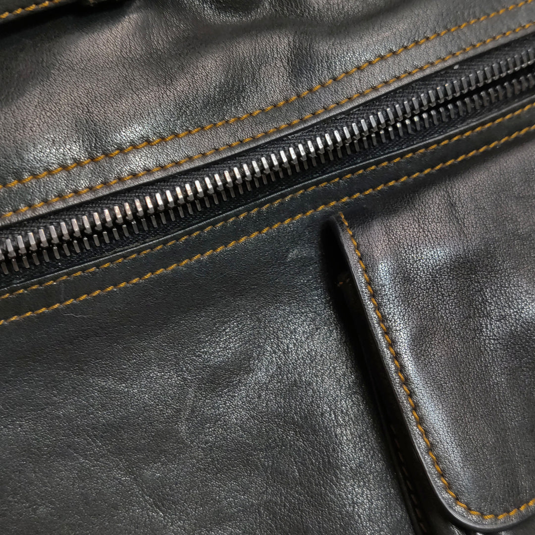 Dior Calfskin Gaucho Double Saddle Bag Black