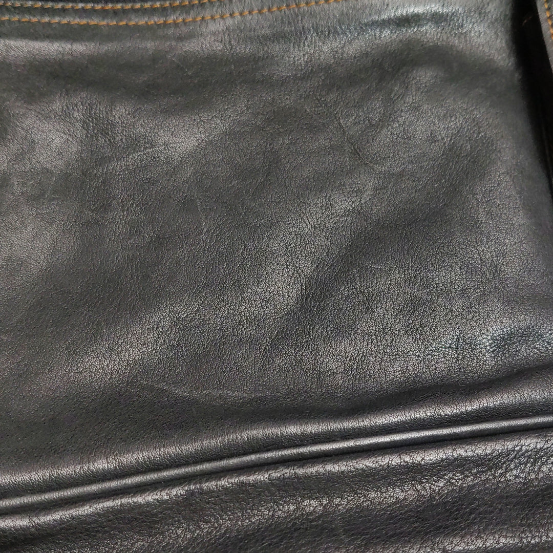 Dior Calfskin Gaucho Double Saddle Bag Black