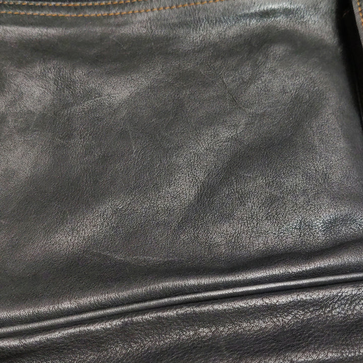 Dior Calfskin Gaucho Double Saddle Bag Black