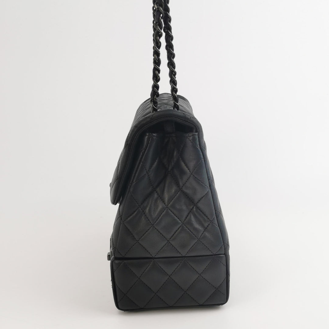 Chanel 2016 Quilted Cockpit Flap Bag Black