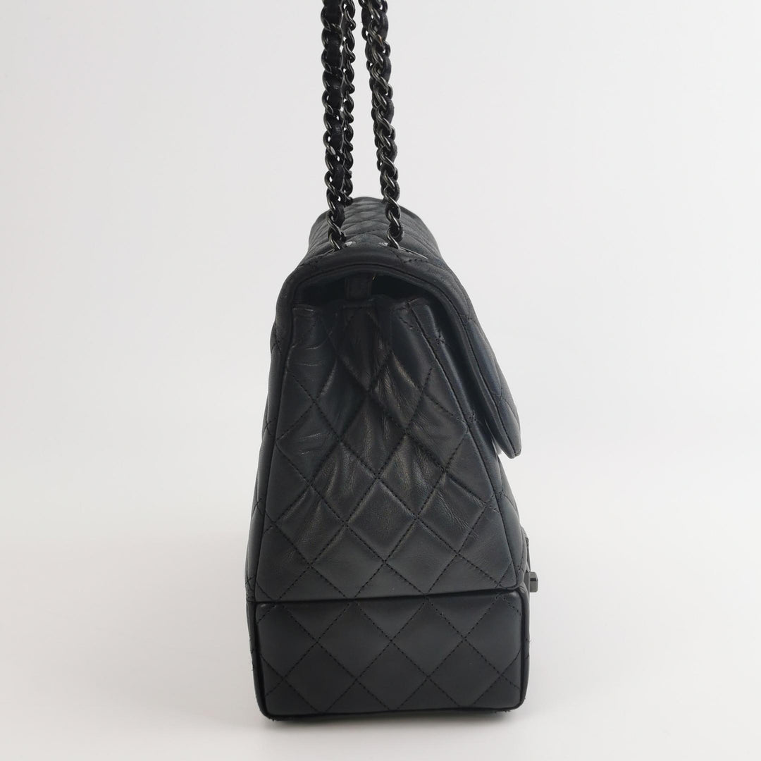 Chanel 2016 Quilted Cockpit Flap Bag Black