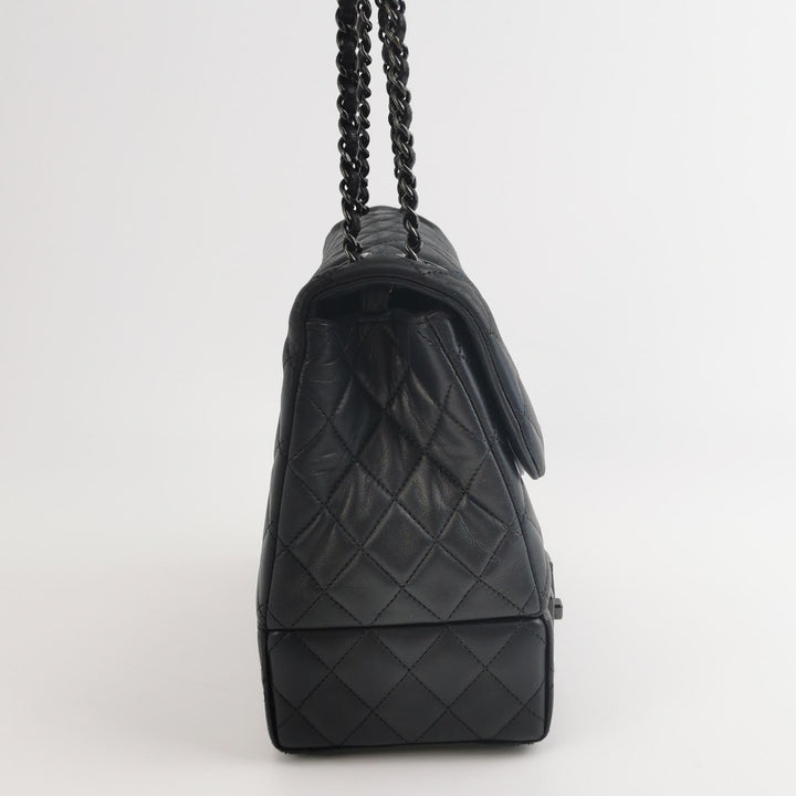Chanel 2016 Quilted Cockpit Flap Bag Black
