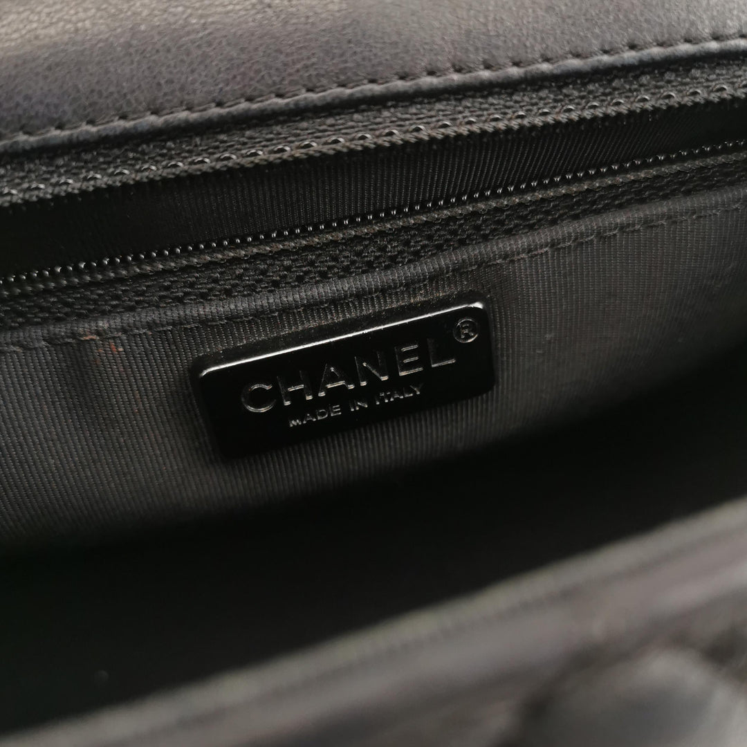 Chanel 2016 Quilted Cockpit Flap Bag Black