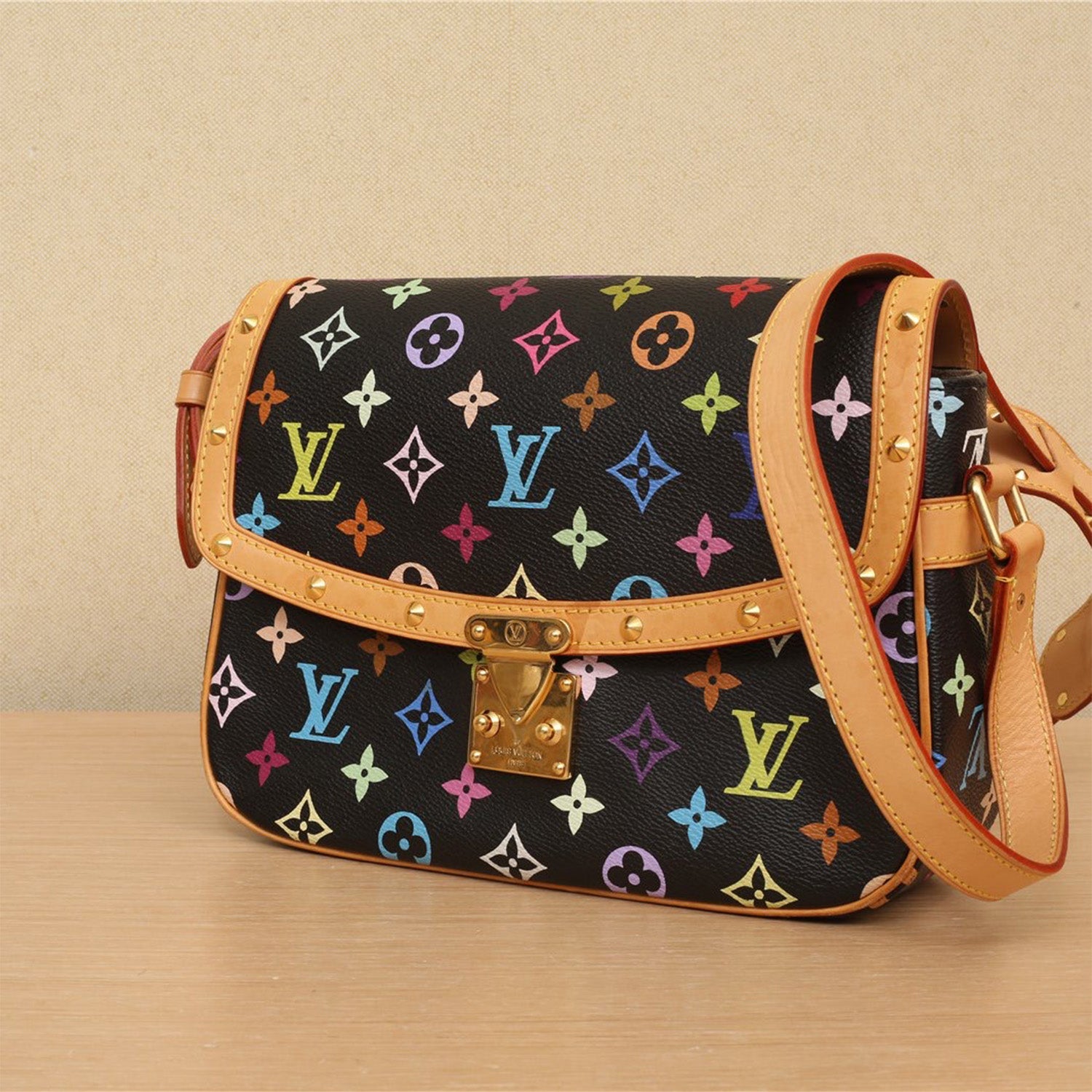 Louis vuitton black multicolor bag online