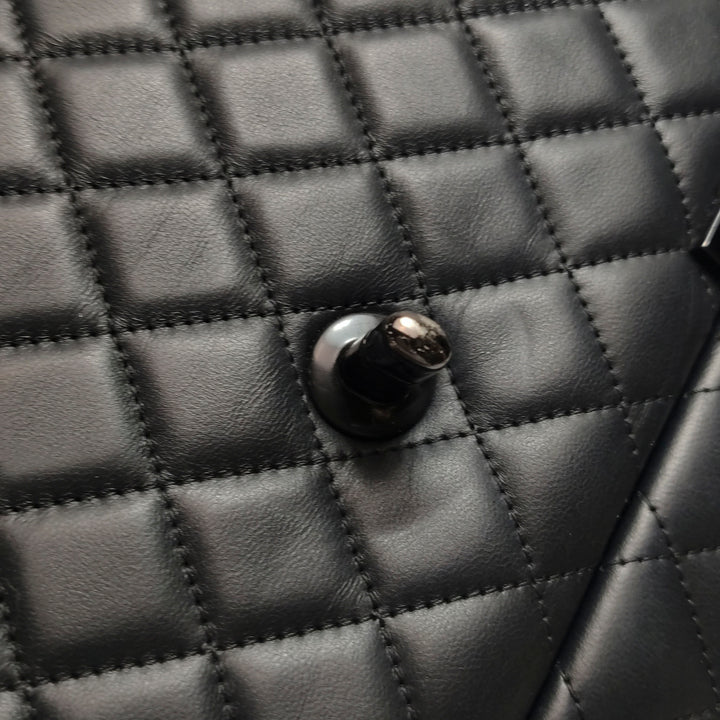 Chanel 2016 Quilted Cockpit Flap Bag Black