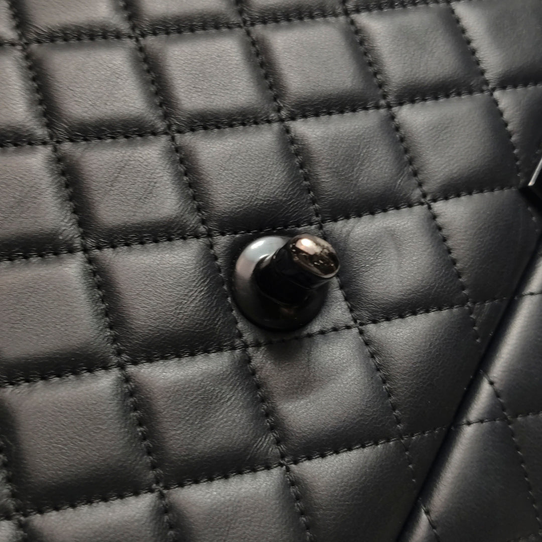 Chanel 2016 Quilted Cockpit Flap Bag Black
