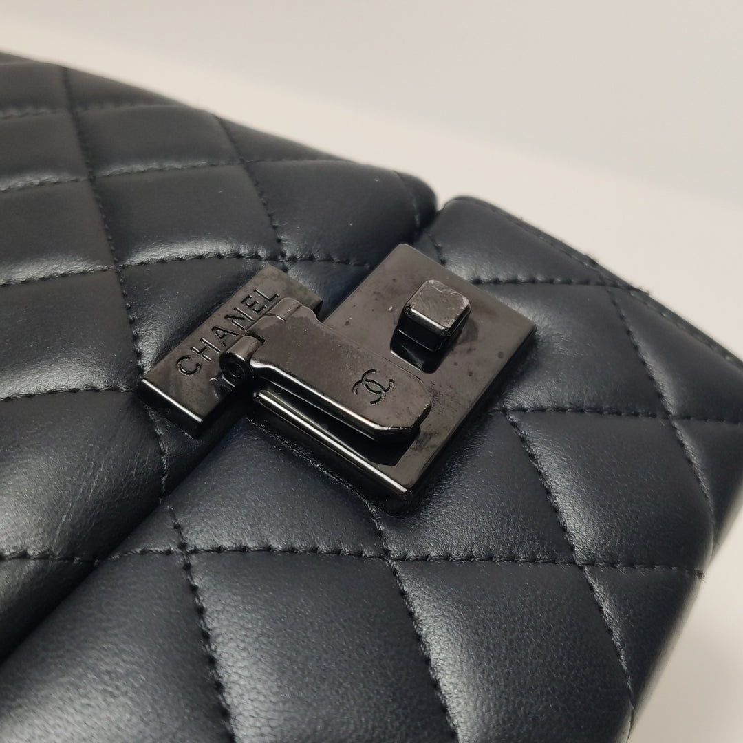 Chanel 2016 Quilted Cockpit Flap Bag Black