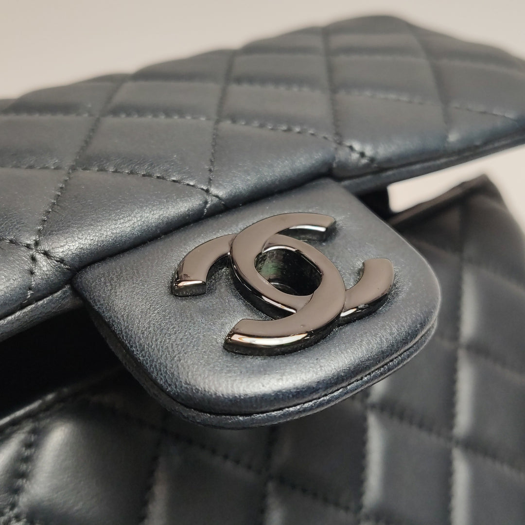 Chanel 2016 Quilted Cockpit Flap Bag Black