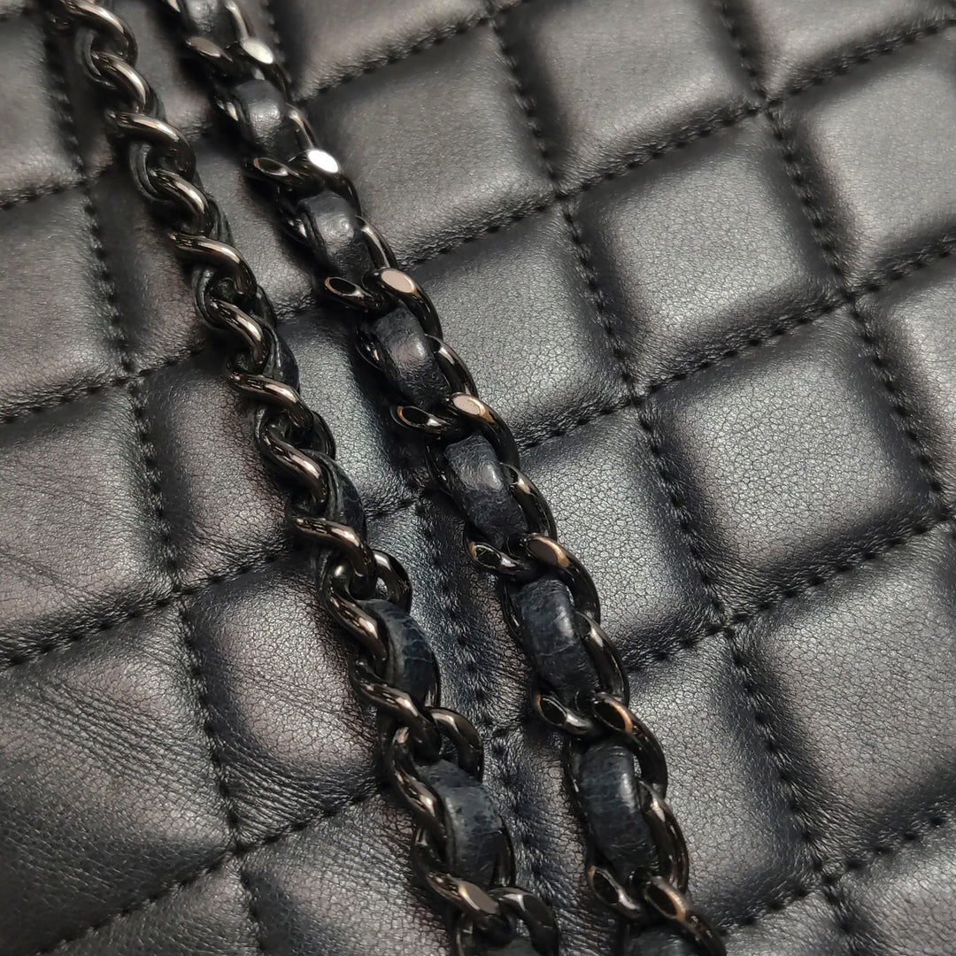 Chanel 2016 Quilted Cockpit Flap Bag Black