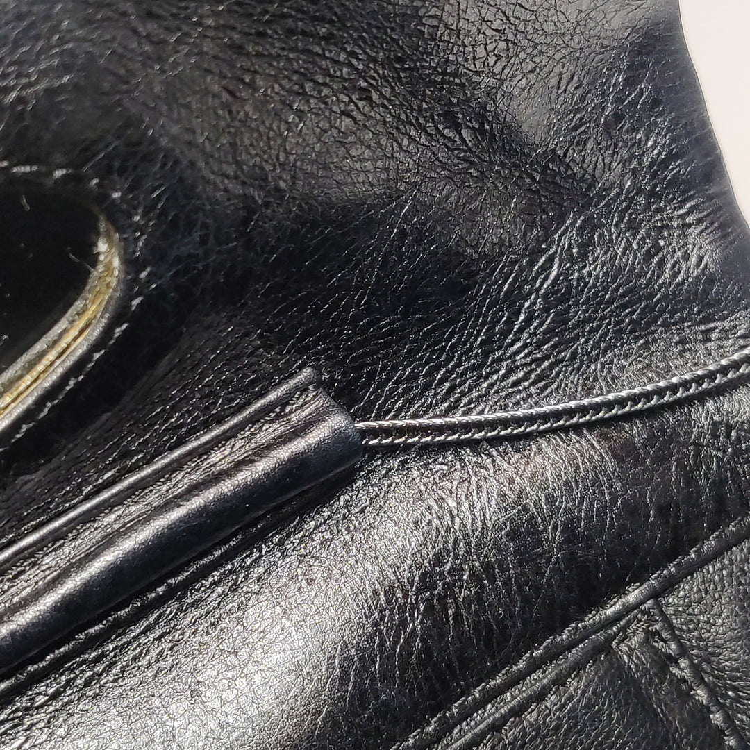 Chanel 2.55 Reissue East-West (E/W) Flap Clutch Bag Medium Metallic Aged Calfskin Dark Grey Silver Hardware