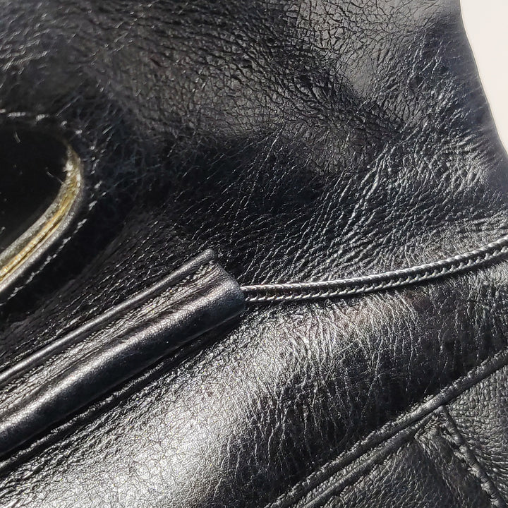 Chanel 2.55 Reissue East-West (E/W) Flap Clutch Bag Medium Metallic Aged Calfskin Dark Grey Silver Hardware